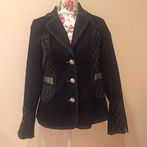 Mur Mur jacket w/ rhinestone embellishments in L
